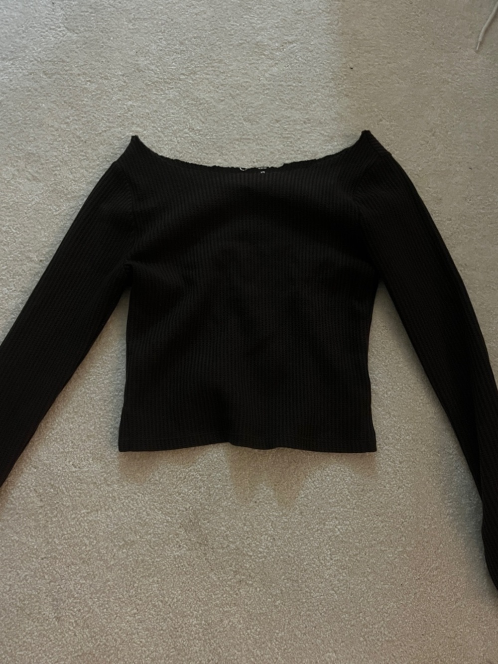 Brown Cut Off-Shoulder Women's top